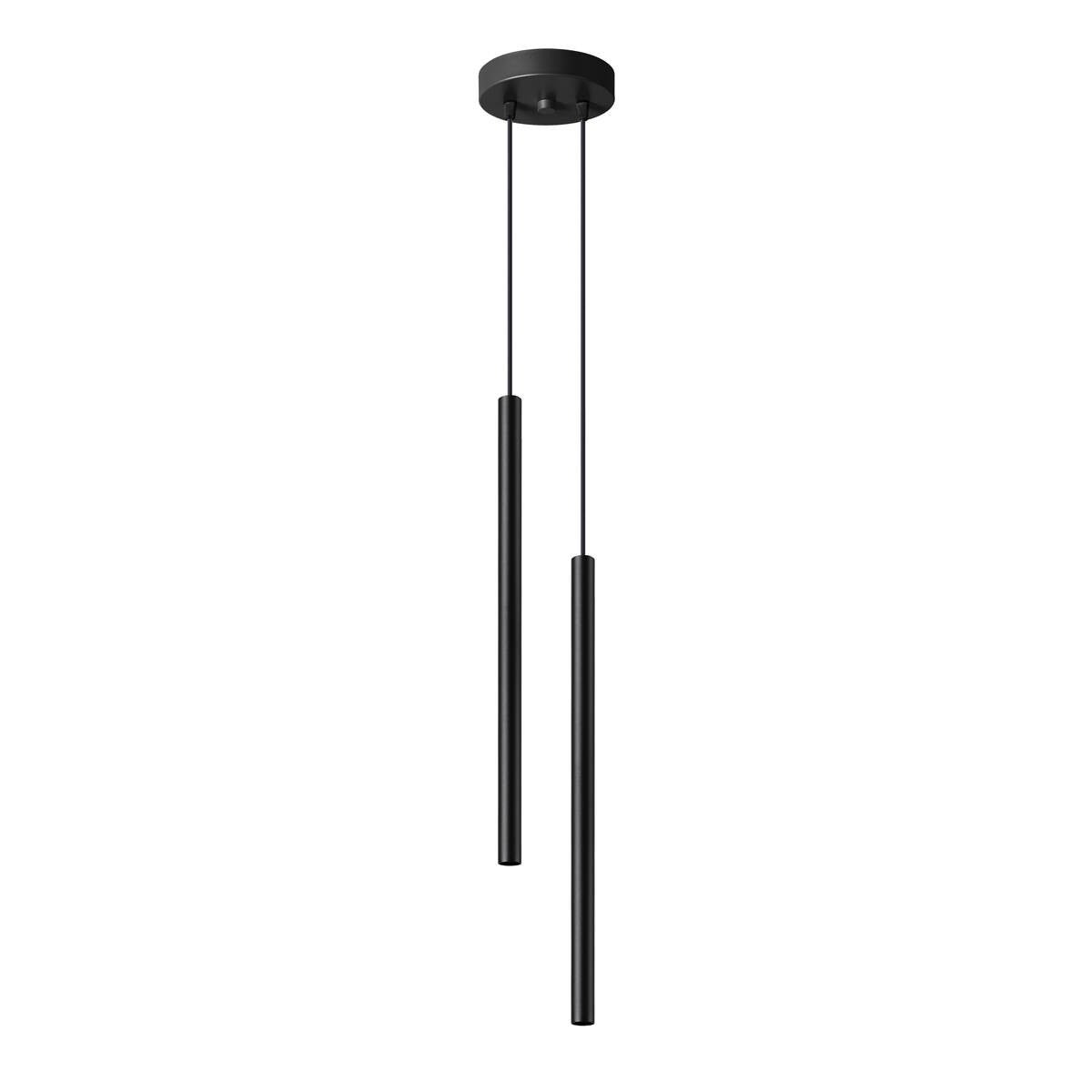 Lampa wisząca Pastelo czarna 2xG9x8W 2 tuby wym: 118 x 15 x 15 cm metal Sollux Lighting