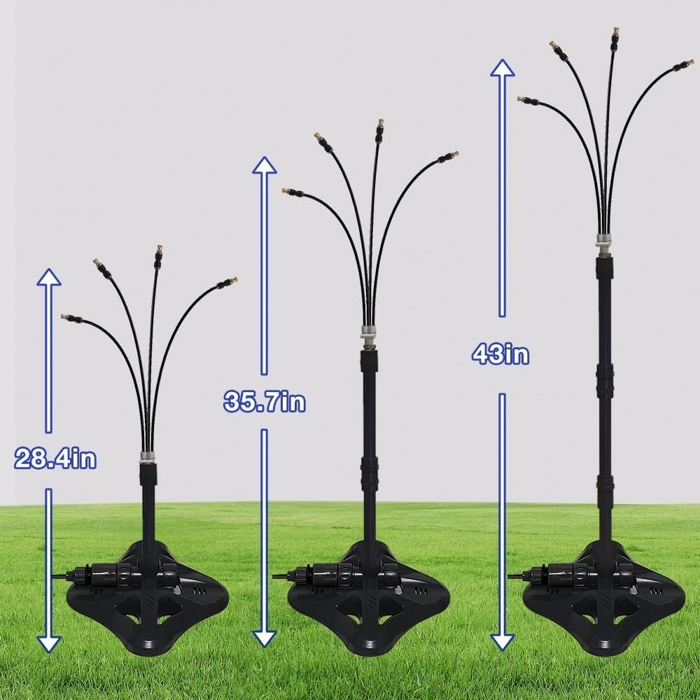 Système de brumisation sur pied 109 cm – Tuyau flexible avec 4 buses, rafraîchisseur pour terrasse, jardin ou animaux - 6