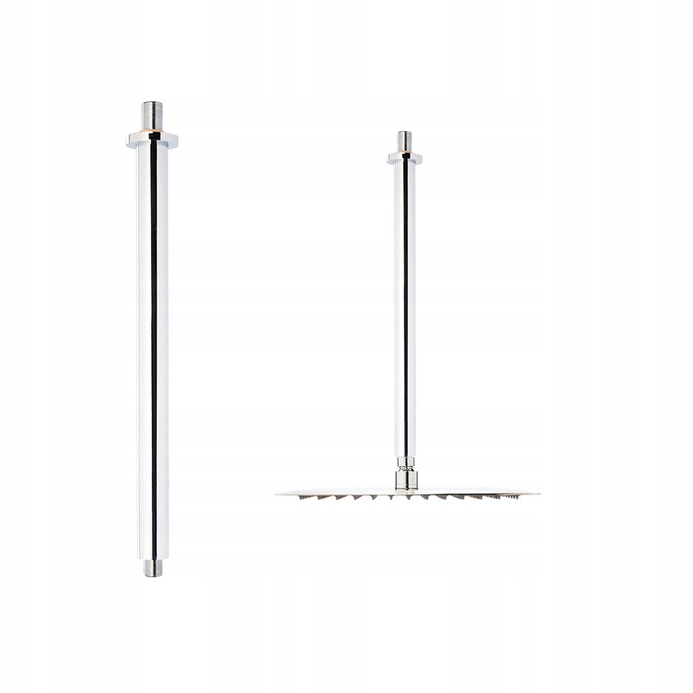 30CM DUŻA DESZCZOWNICA OKRĄGŁA METALOWA CIENKA OWALNA Z SYSTEMEM ANTI-CALC 30x30 cm - 6