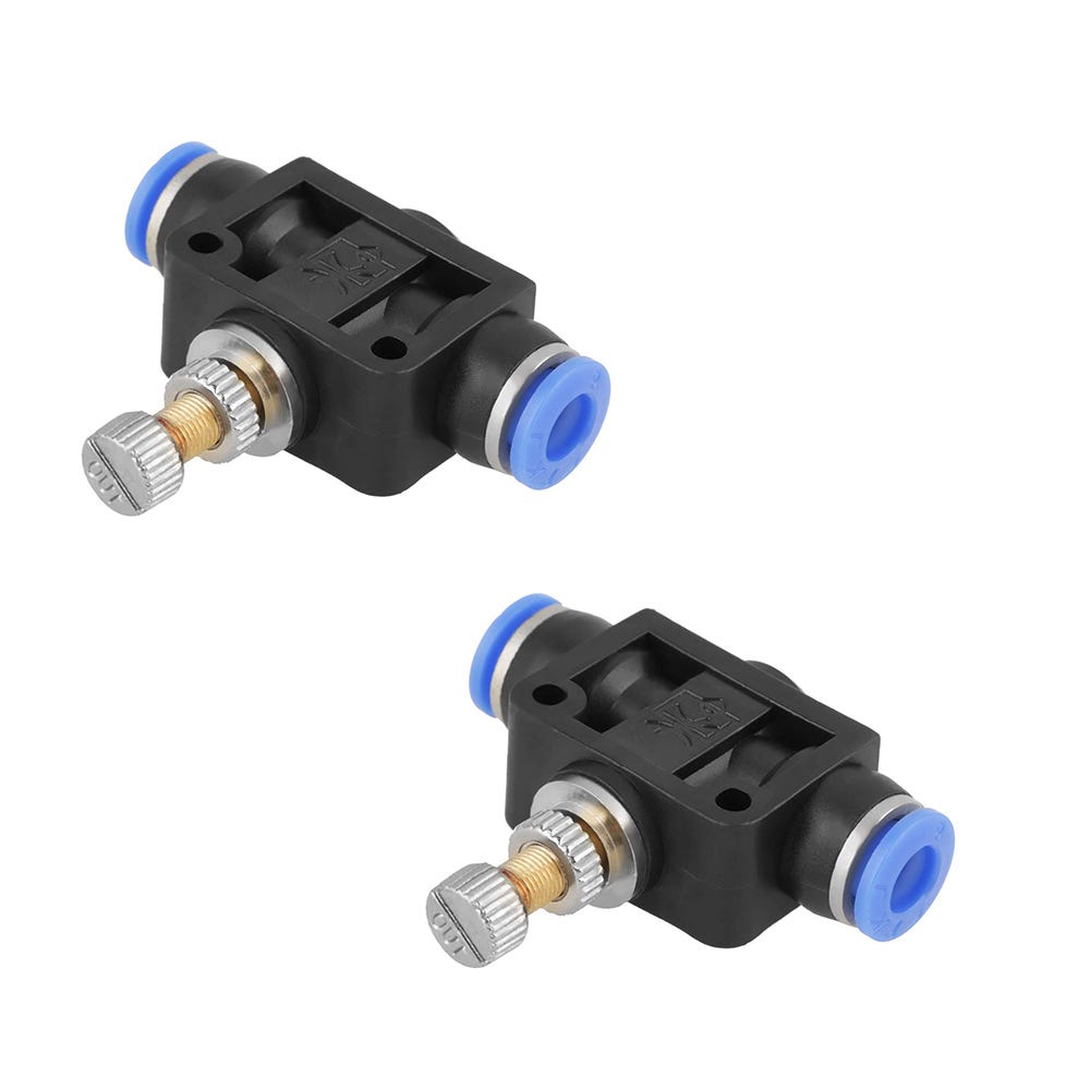LT Easiyl 5pcs 8mm Tube OD Vanne de Contrôle Débit d'air Union LT Easiyl 5pcs 8mm Tube OD Vanne de Contrôle Débit d'air Union