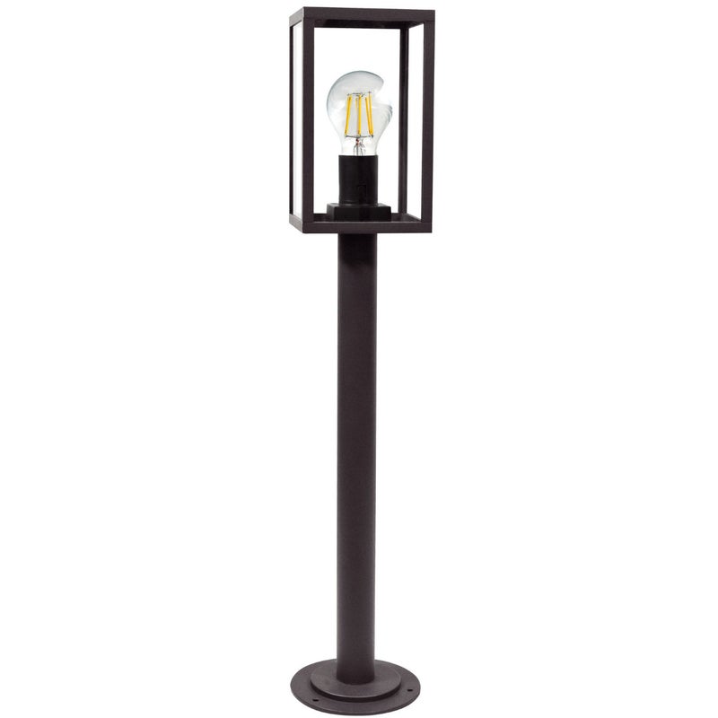 Lampa ogrodowa stojąca Malmo czarna 1xE27x15W IP44 wym: 68 x 12 x 12 cm aluminium Polux