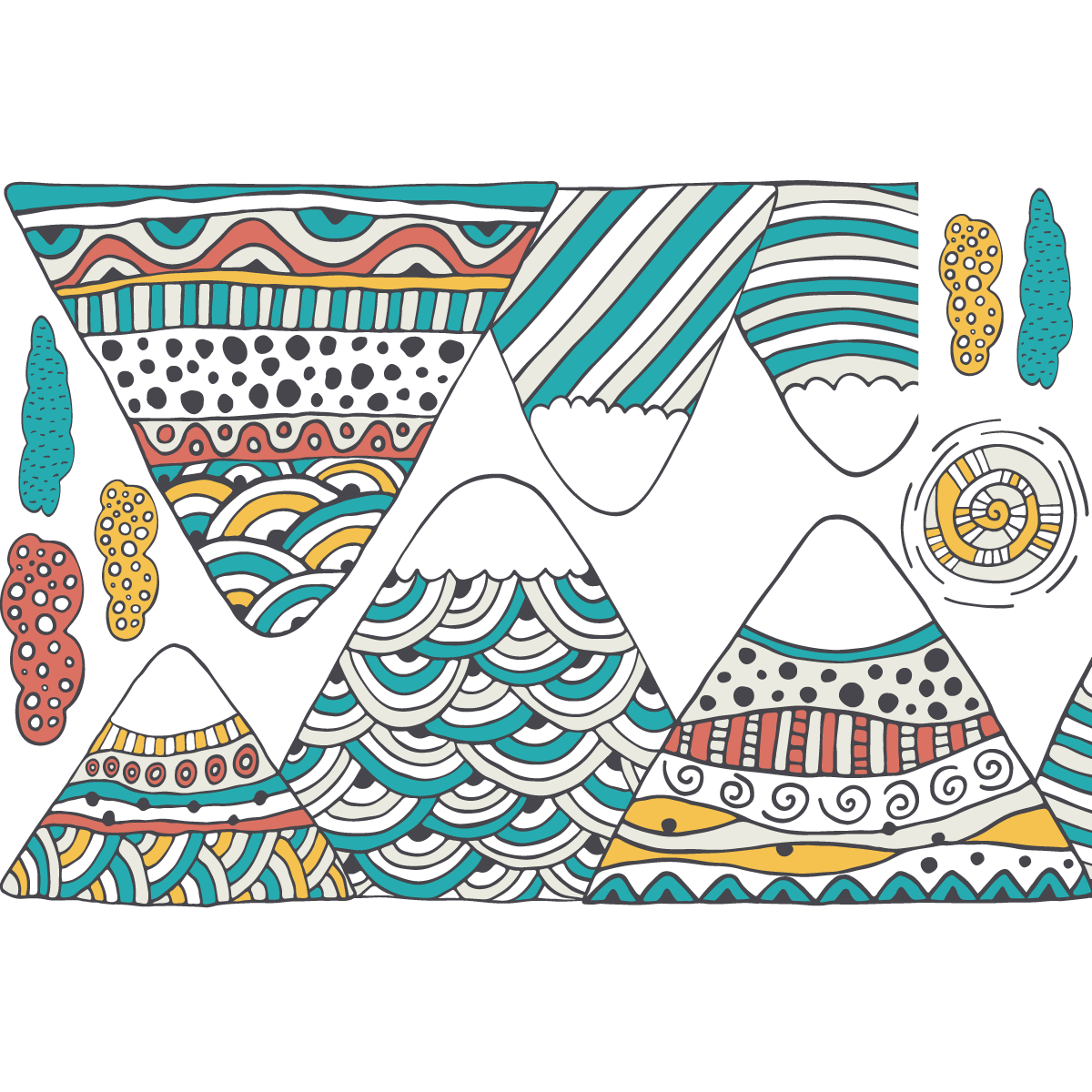 Adesivo bambino di montagna scandinavo frederika - Sticker adesivo - adesivi murali - 40x60cm - 2