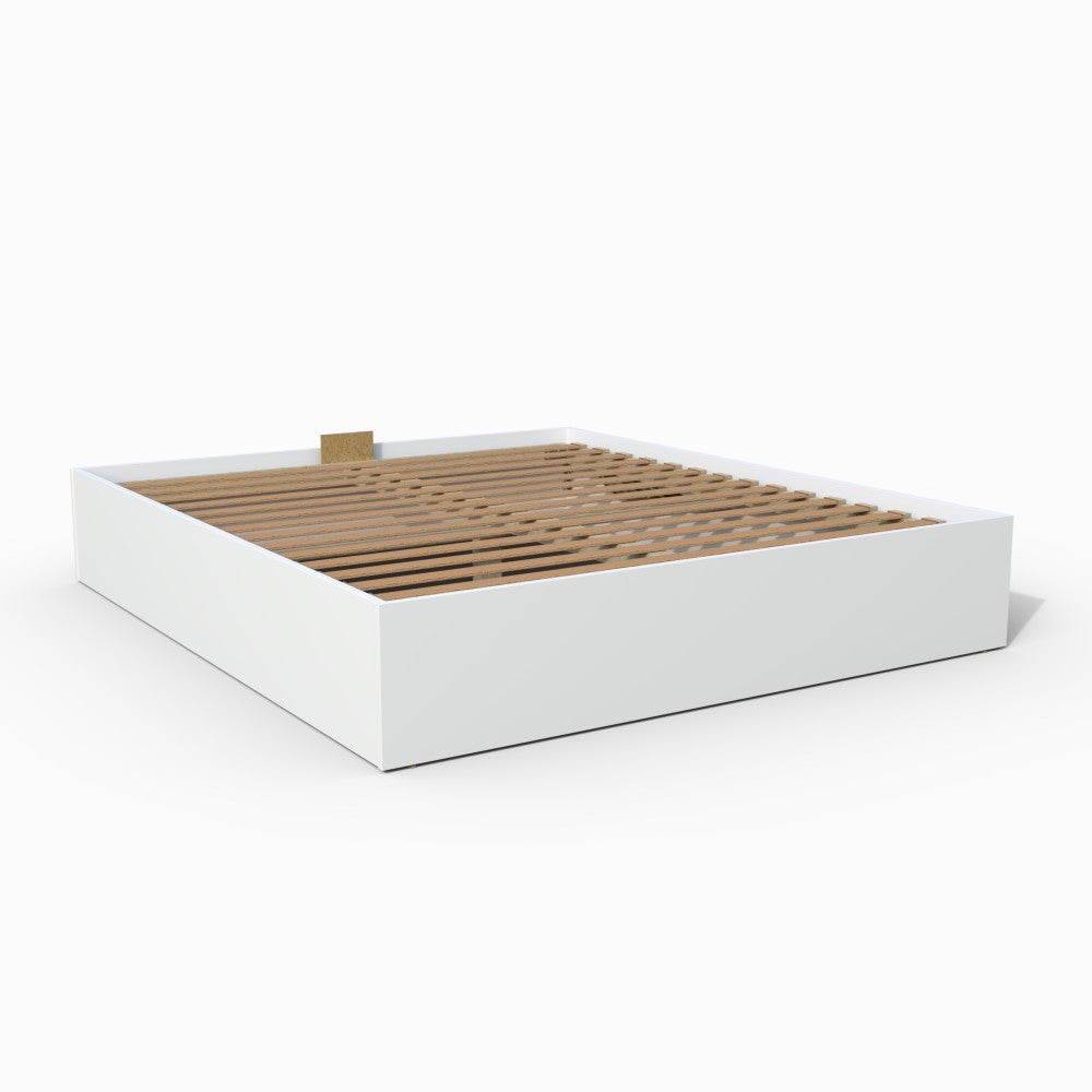 Lit coffre BILBAO 160x200 cm + sommier / blanc - 7