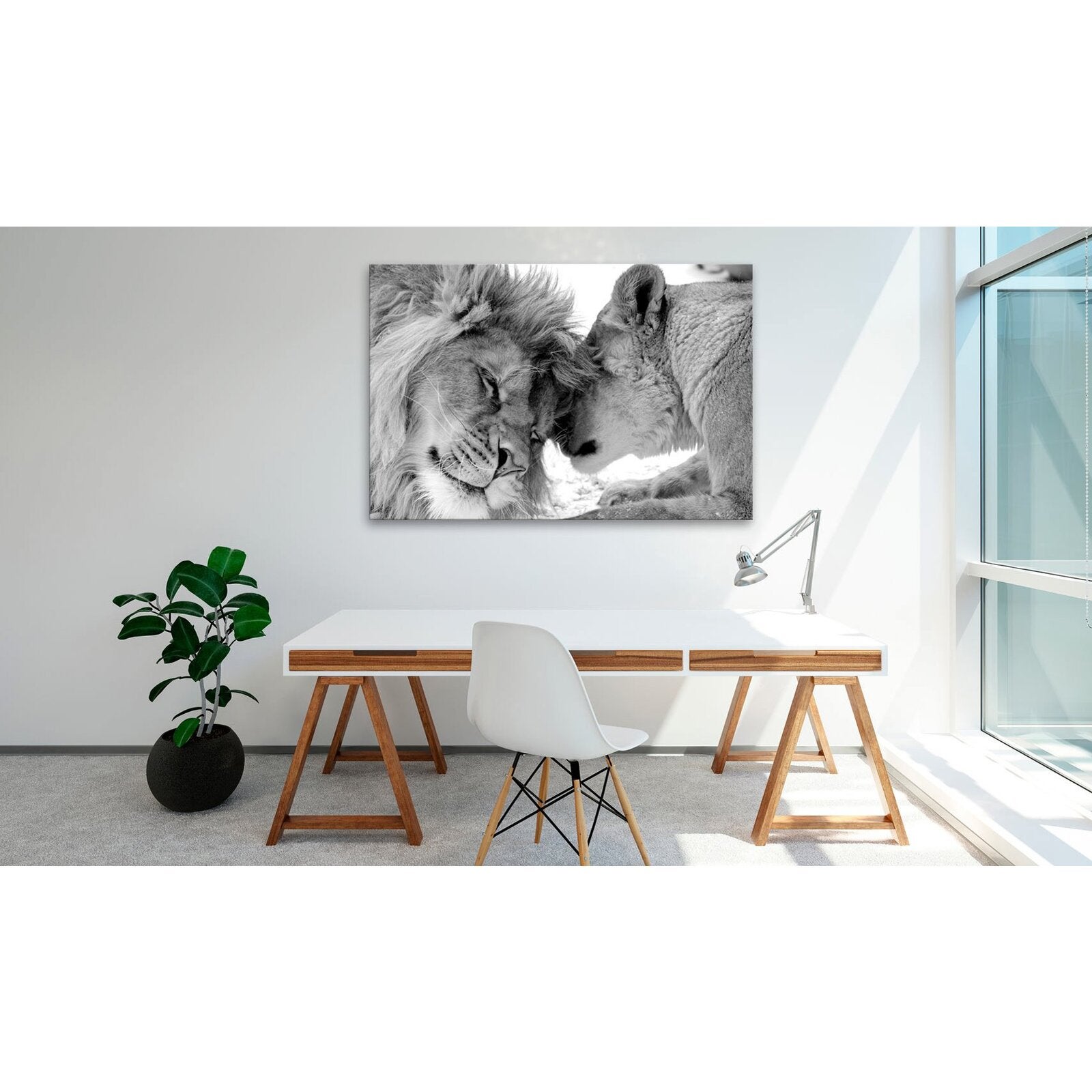 Tableau l'amour du lion - 60 x 40 cm - 2