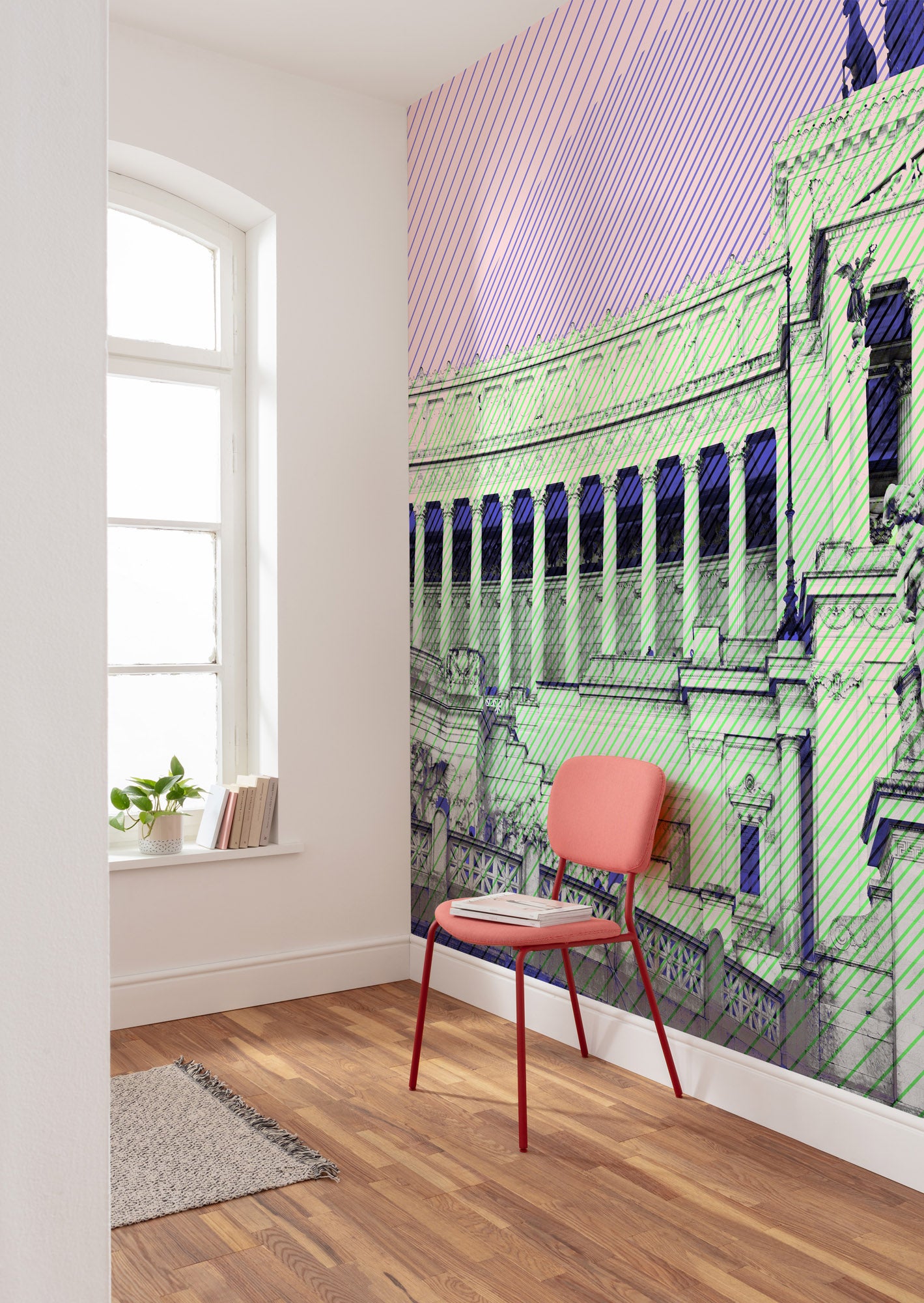 Fototapeta Rzym liliowo fioletowymIzielonoszarym - 300 x 250 cm - SANDERS &amp; SANDERS