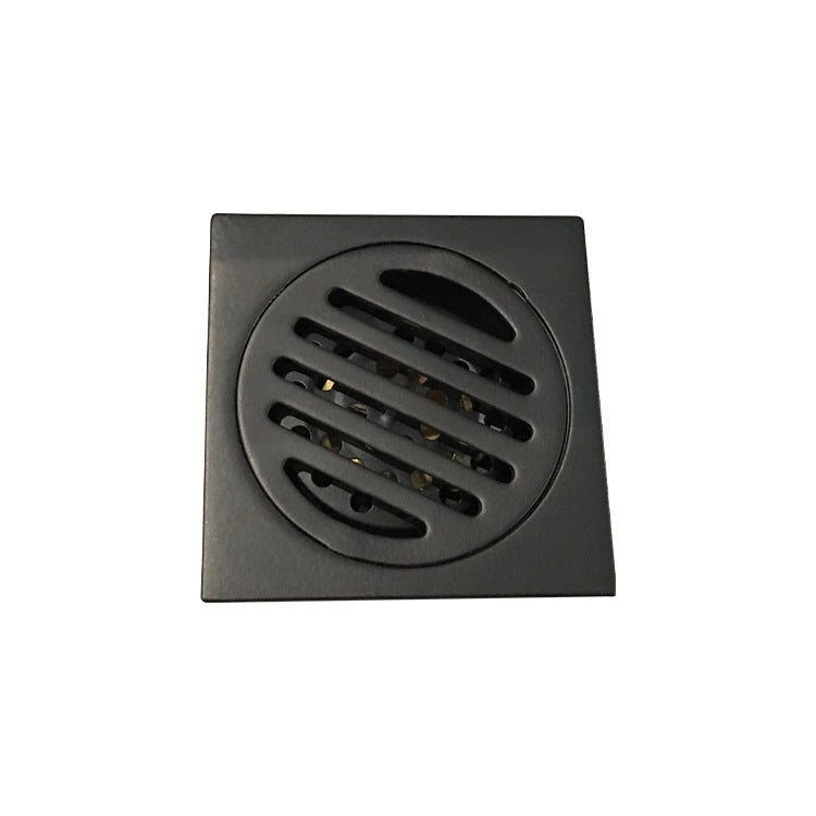 Czarny odpływ podłogowy 98 x 98 mm, zdejmowana pokrywa odpływu do wanny, prysznica, toalety, ogrodu, kwadratowe sitko ze stali nierdzewnej, nierdzewn