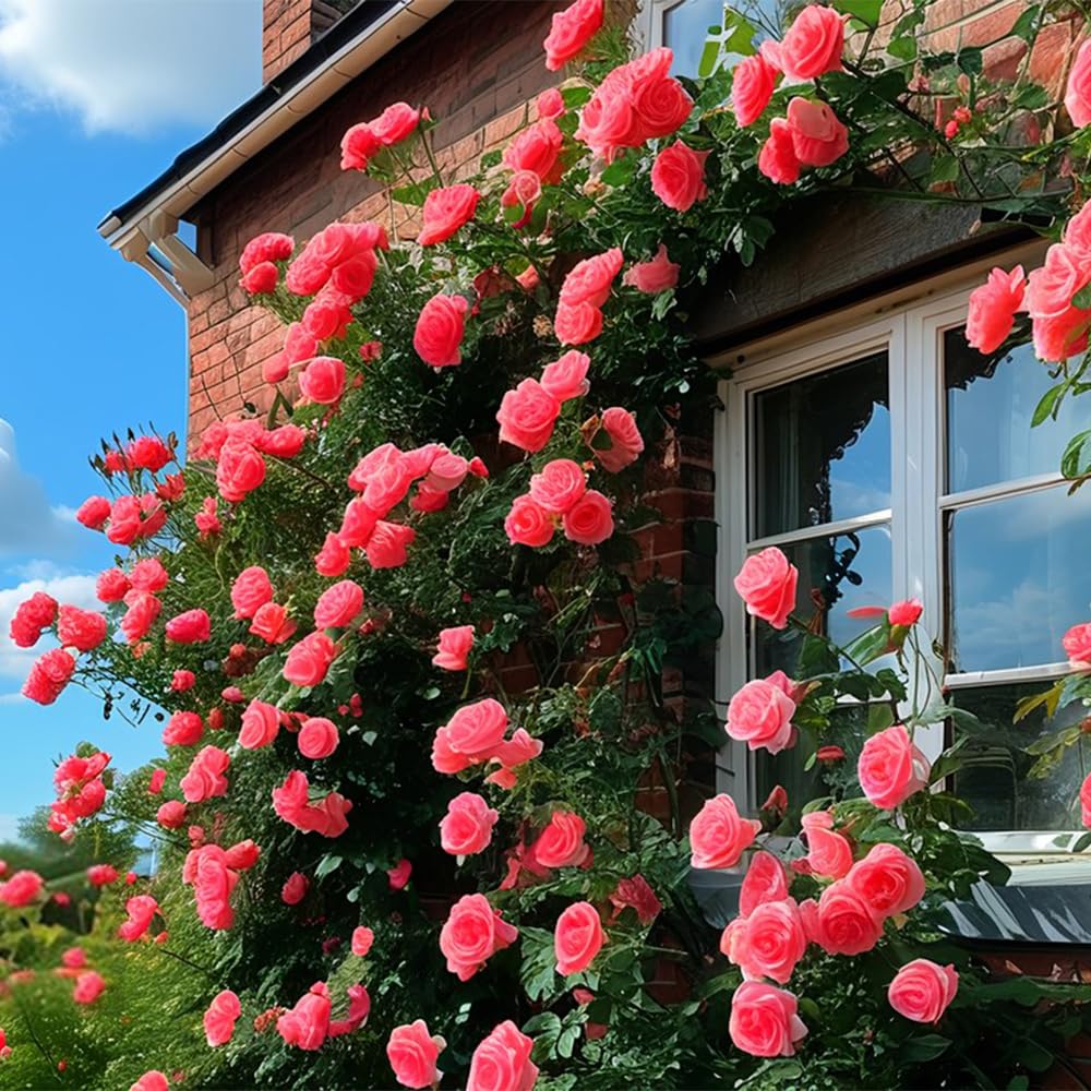 400 graines de roses, rosiers grimpants, graines de roses, floraison toute l'année, belles fleurs,pour la plantation de balcons de cour et de jardins - 7
