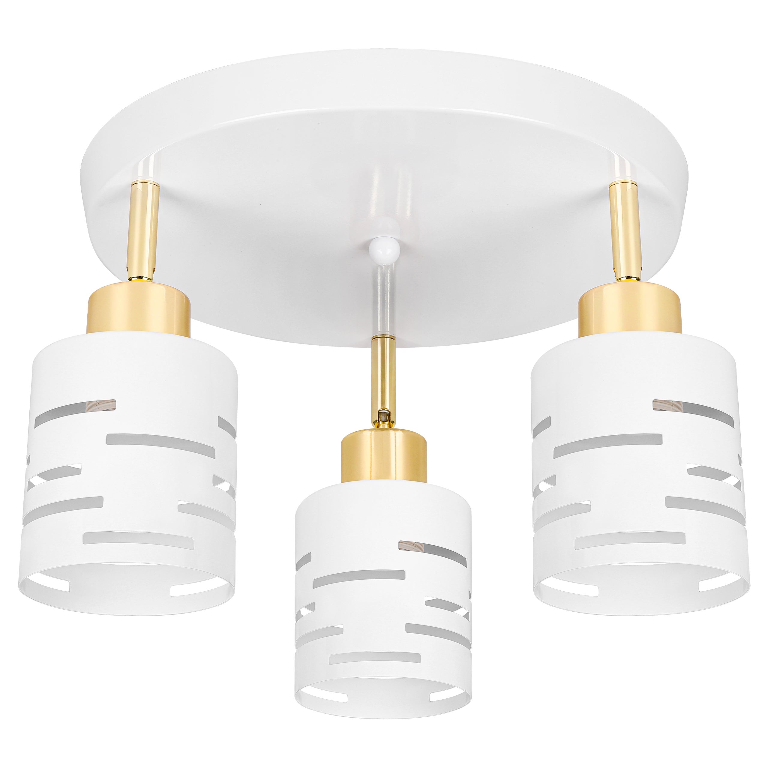 Lampa sufitowa 3x E27 LED Elen ruchoma wisząca IP20 biała złota kinkiet żyrandol MasterLED