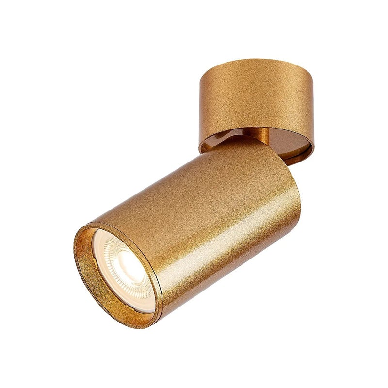 Reflektor sufitowy spot natynkowy Mirina okrągły złoty 1xGU10x5W wym: 13 x 5,5 x 5,5 cm metal Rabalux