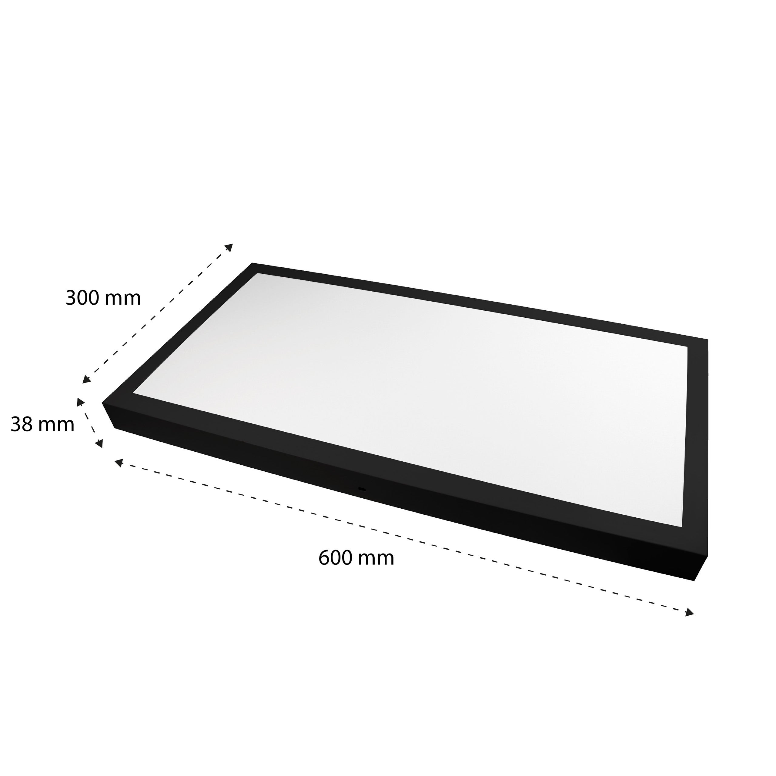 Panel sufitowy LED 30x60cm 30W IP20 4500K neutralna biel natynkowy nastropowy czarny MasterLED - 2
