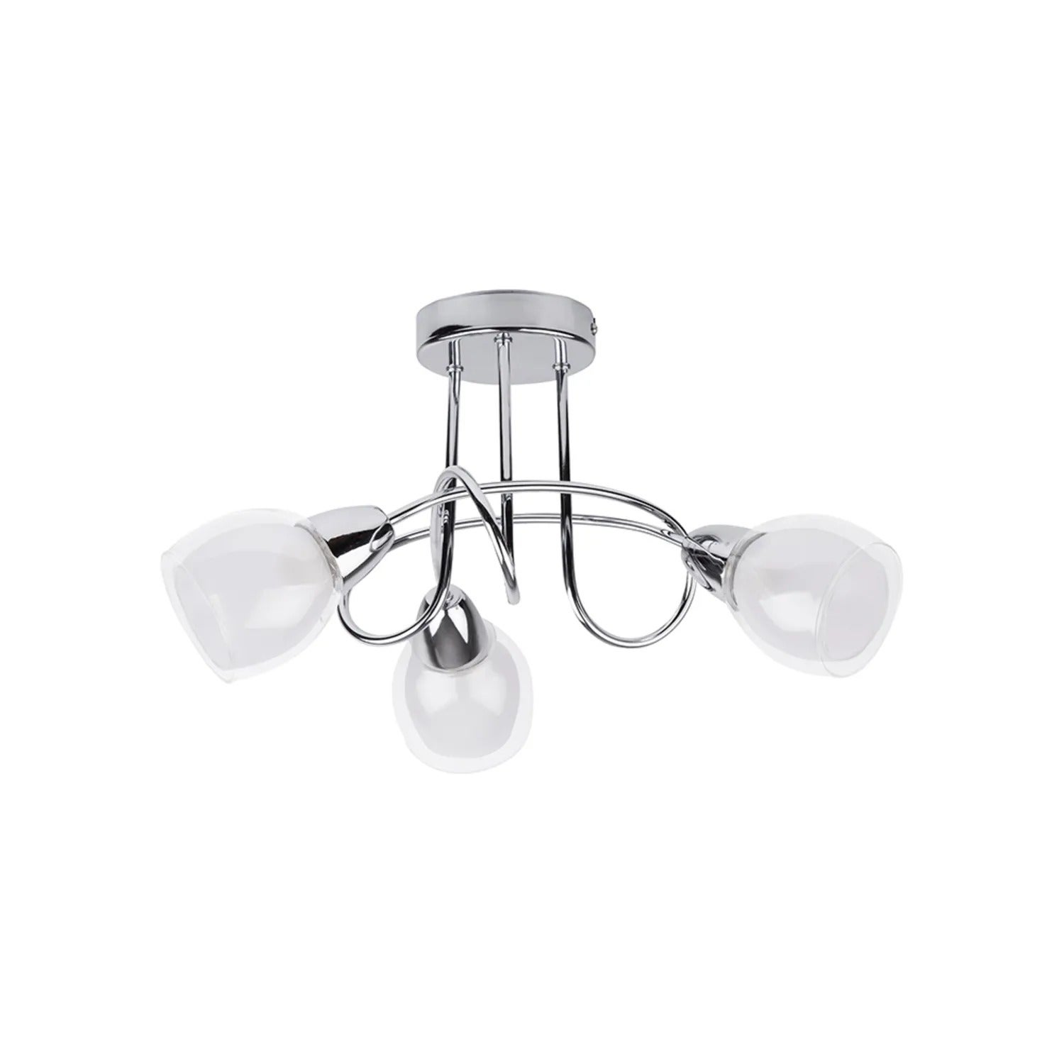 Lampa sufitowa Dave chromowana biała 3xE14x40W metal wym:23x41x41cm IP20 Rabalux