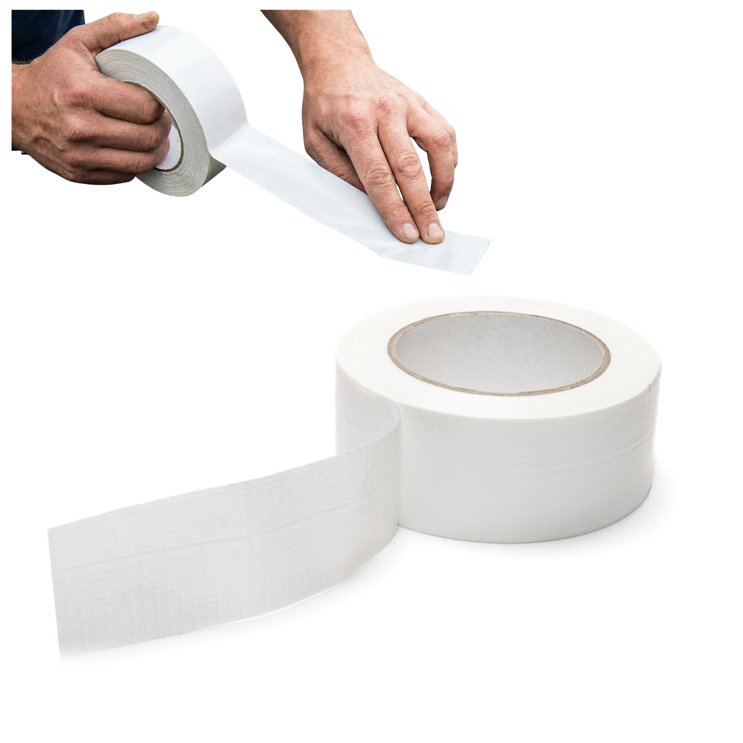 TAŚMA NAPRAWCZA BIAŁA ZBROJONA DUCT TAPE 48mm x 45m
