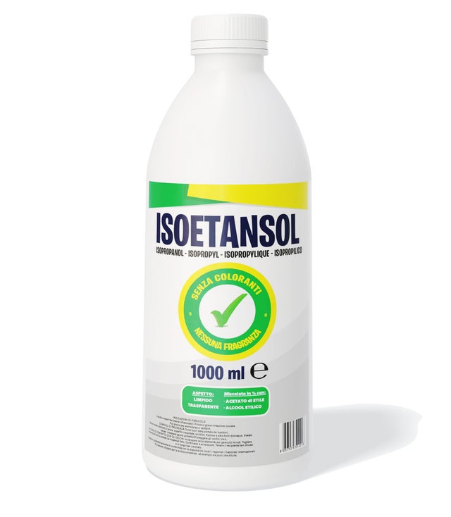 ISOETANSOL 100AE Isopropanolo Alcool ISOPROPILICO DENATURATO MISCELATO detergente da 1 Litro