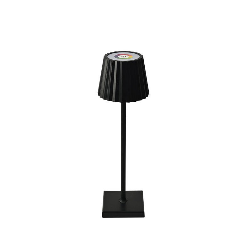 Duża lampa stołowa z trójkolorowymi żaluzjami w kolorze czarnym, kreatywna przenośna lampa stołowa i lampka nocna