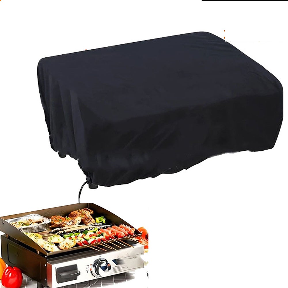 Pokrowiec ochronny na kuchenkę gazową, wymiary 57x48x23 cm, łatwy w montażu, wodoodporny i pyłoszczelny, anty-UV, kolor czarny, pokrowiec uniwersalny
