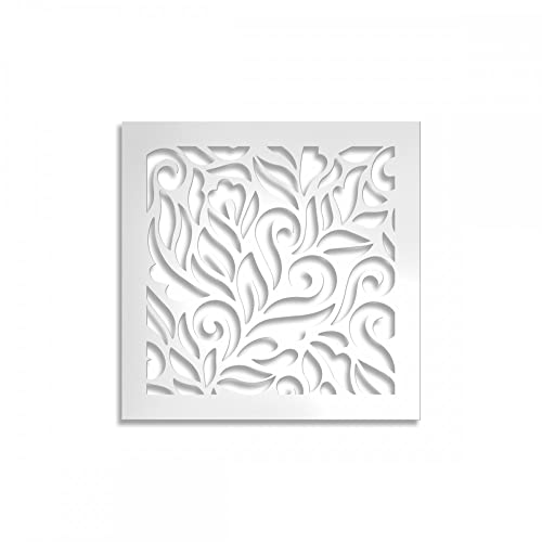 DECOR - Panel perforowany PCV - Biały parasol przeciwsłoneczny 98x98 cm Grubość 1 cm