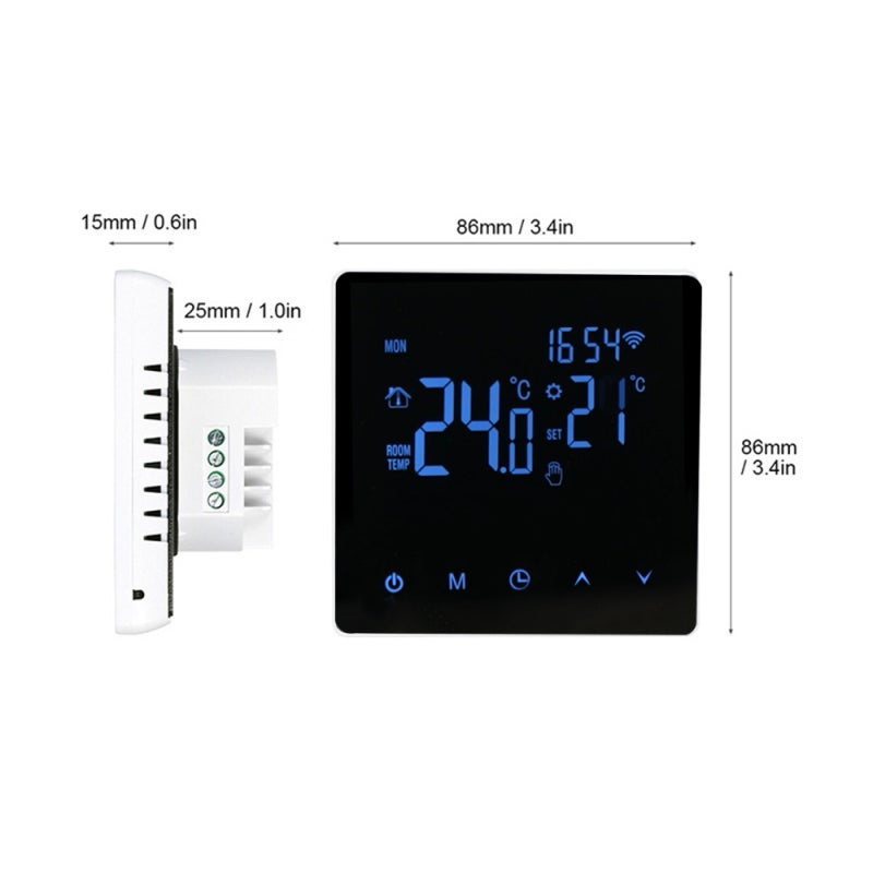Thermostat Intelligent WiFi pour Chauffage Électrique 16A, Contrôle par Application, Écran LCD Tactile,Compatible avec le Chauffage au Sol - 3