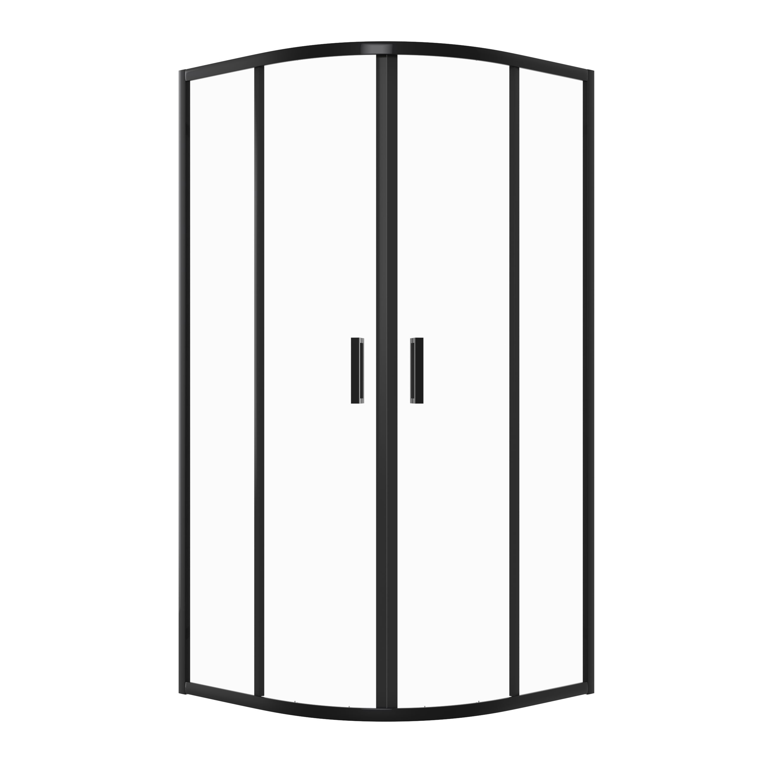 Kabina prysznicowa LANDA półokrągła 70x70cm czarna SEVANTE