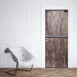 Autocollant De Porte Tulup 85x205 Cm - Thème Accueil Ornements - Couleur Bleu - Neuf