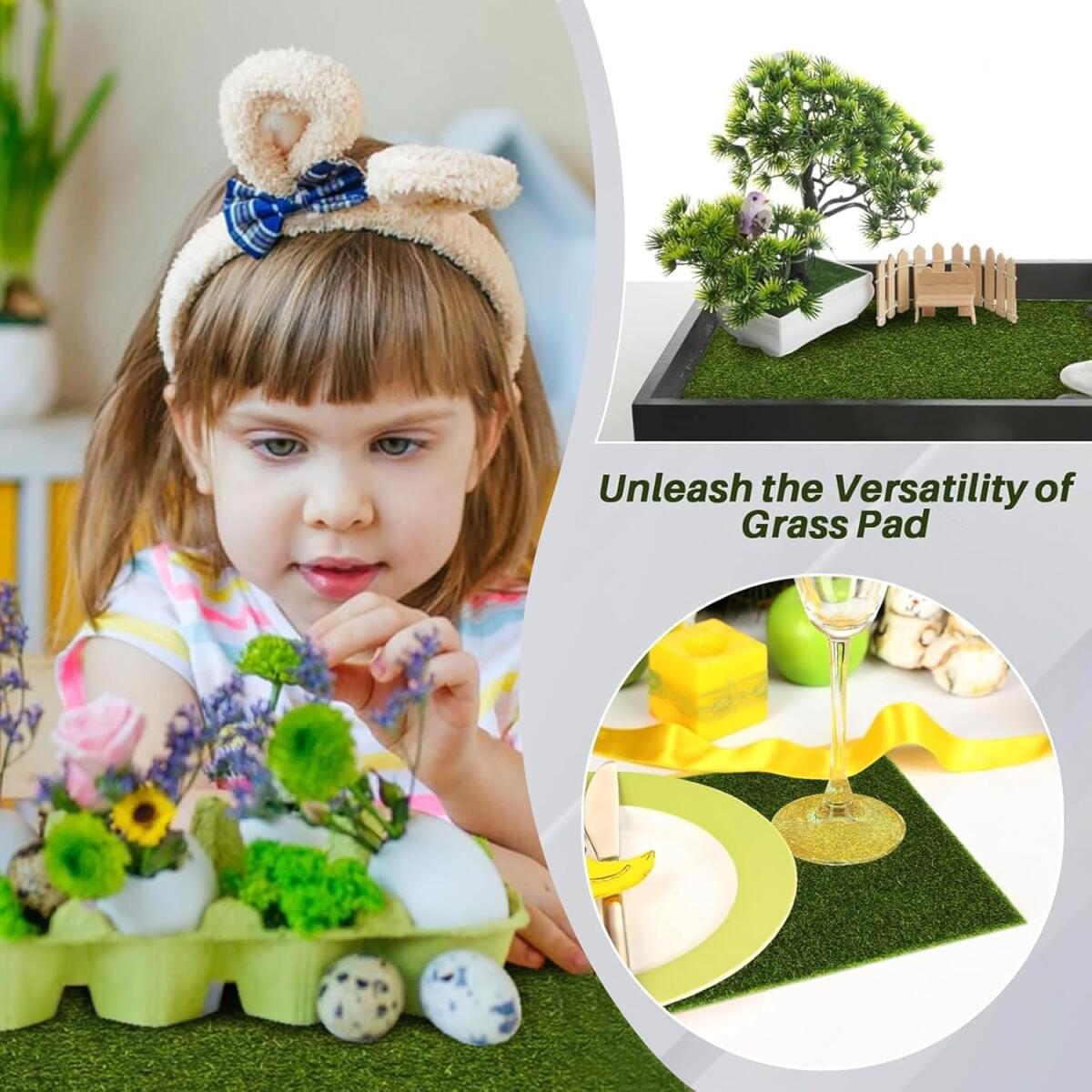 Tapis Pelouse Synthetique Exterieur 15Cm Faux Gazon Exterieur Fausse Pelouse Ideale Pour Decor DIY Micro Paysage Et Maison - 4