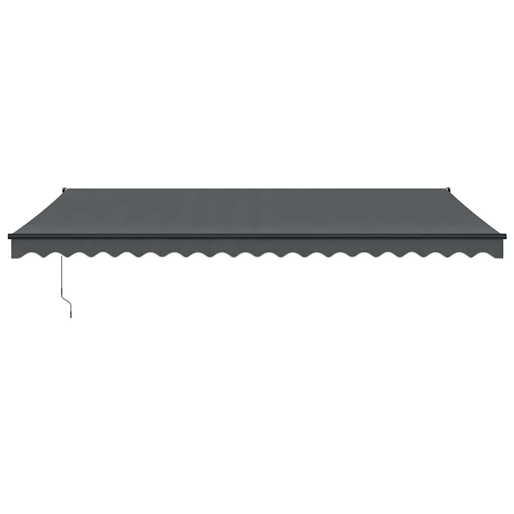 Auvent rétractable anthracite 5x3 m tissu et aluminium vidaXL - 4
