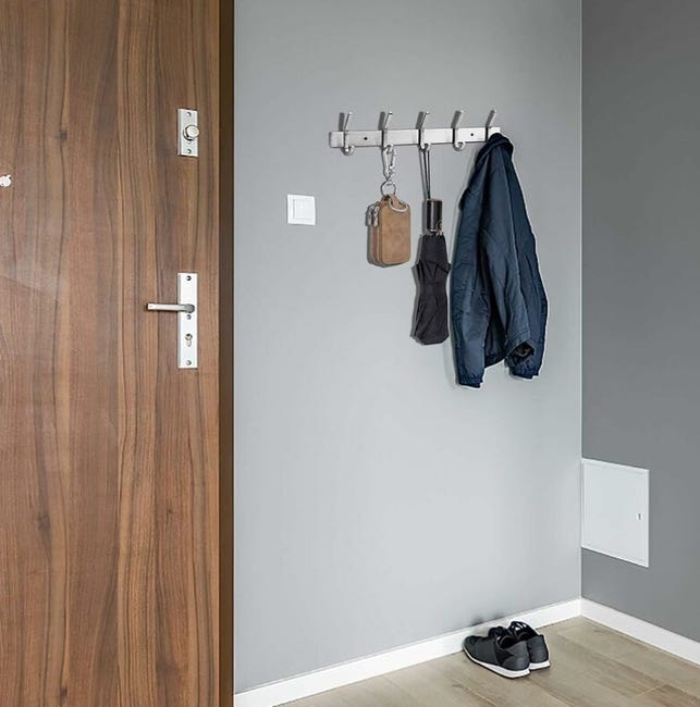Appendiabiti Da Parete In Acciaio Inox Con 5 Ganci Per Camere Da Letto Bagni Cucine 98786333 Appendiabiti Da Parete In Acciaio Inox Con 5 Ganci Per Camere Da Letto Bagni Cucine 98786333