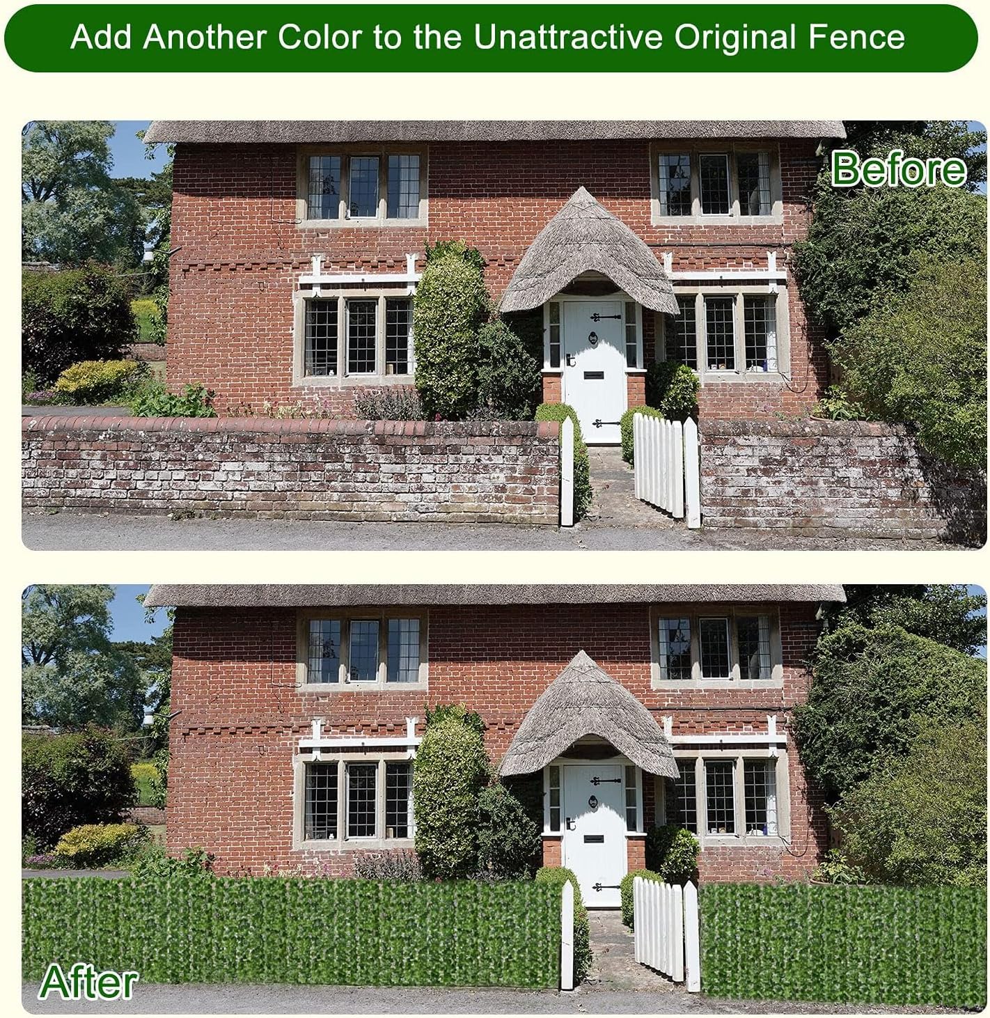 Tela de Privacidade de Hera Artificial - Painéis Decorativos de Vedação-Viva 1x3m para Jardim, Varanda e Exterior - Folhas Naturais Sintéticas - 3