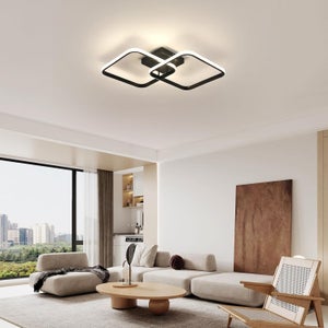 Plafoniera led Dimmerabile Moderno Anello quadrato Lampada a Soffitto Dimmerabile 3000K-6000K Per soggiorno, camera da letto, sala da pranzo, ufficio | Leroy Merlin