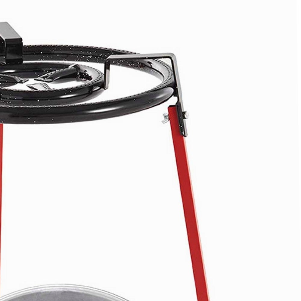 BRUCIATORE A GAS DA 400 MM + PIEDINI QUADRATI + PIANO COTTURA IN ACCIAIO LUCIDO DA 46 CM - 5