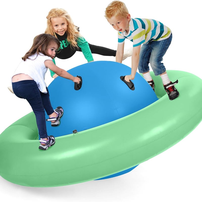 Nadmuchiwana Huśtawka dla Dzieci, dla Maksymalnie 3 Dzieci, Nośność 113 kg, dla Dzieci Powyżej 5 lat, Pompa nie Wchodzi w Skład Zestawu (Zielona)