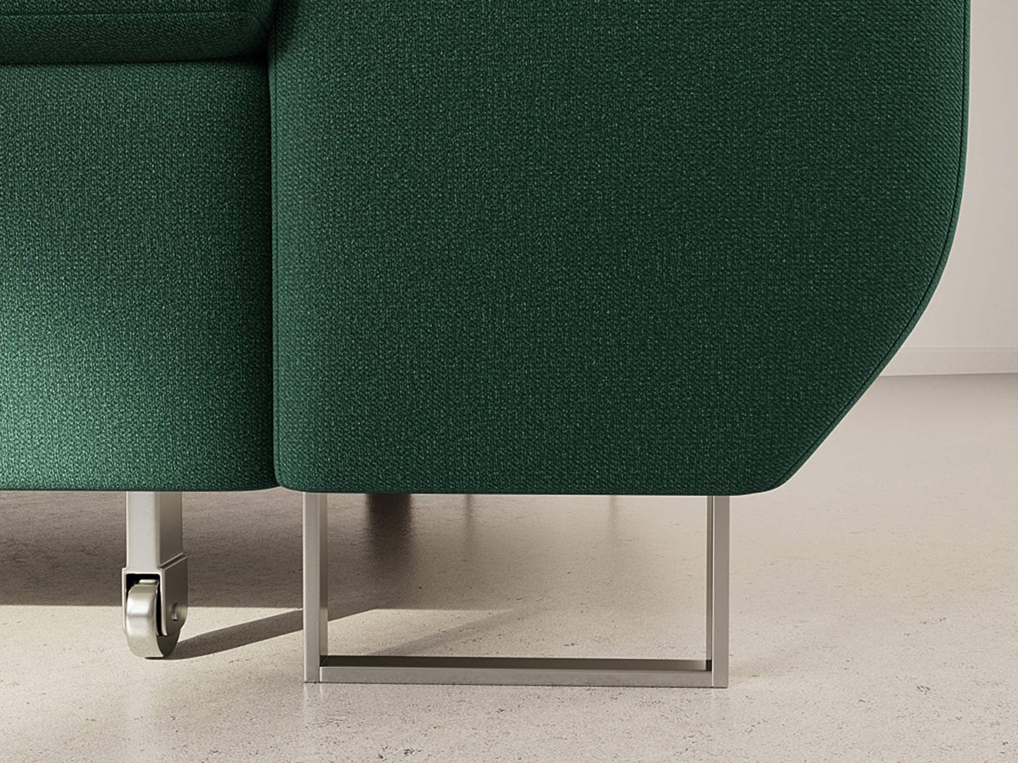 Canapé d'angle gauche convertible 6 places en velours vert - PABLO - Best Mobilier - 4