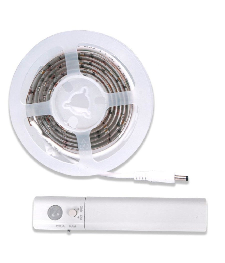 Trade Shop - Striscia Led Con Sensore Di Movimento Luce Bianca 6000k 1mt Armadi Letto - - 2