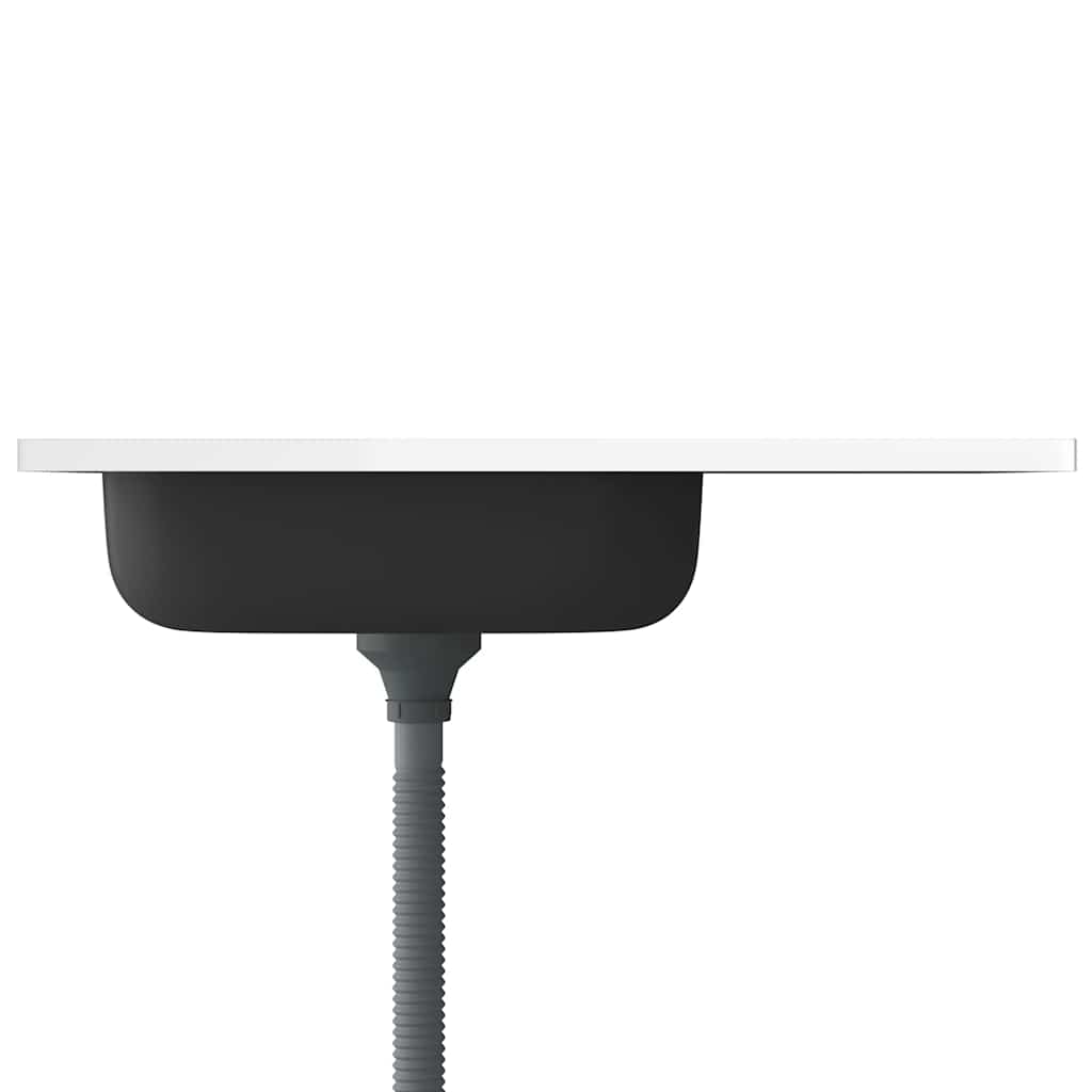 Évier de cuisine avec égouttoir argenté 800 x 500 x 155 mm en inox - 6