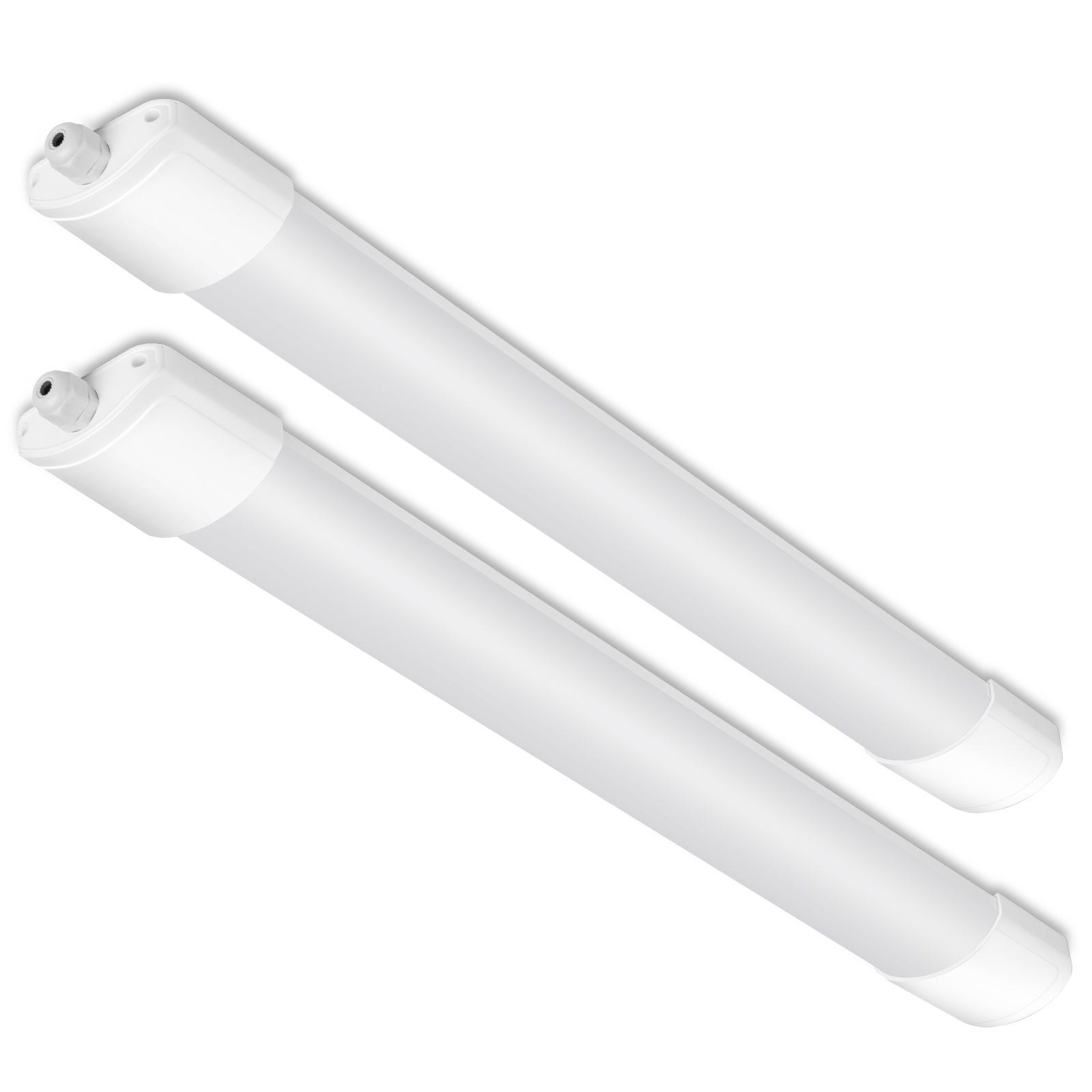 LOVHAUS 2 Sztuki Oprawa Garażowa LED Wodoszczelna 60CM IP65, Oprawa LED 20W 2200LM, Rurka LED 4000K Biały Neutralny Do Piwnicy Biura Fabryki - 2