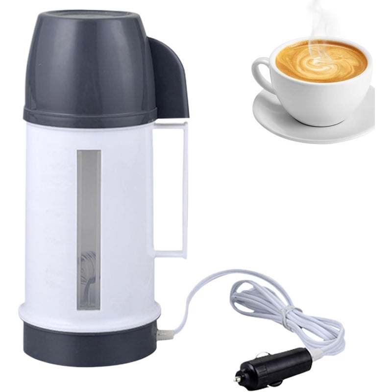 Przenośny elektryczny czajnik samochodowy 12/24 V | Automatyczne wyłączanie | Do dojazdów do pracy, podróży samochodem i na kemping