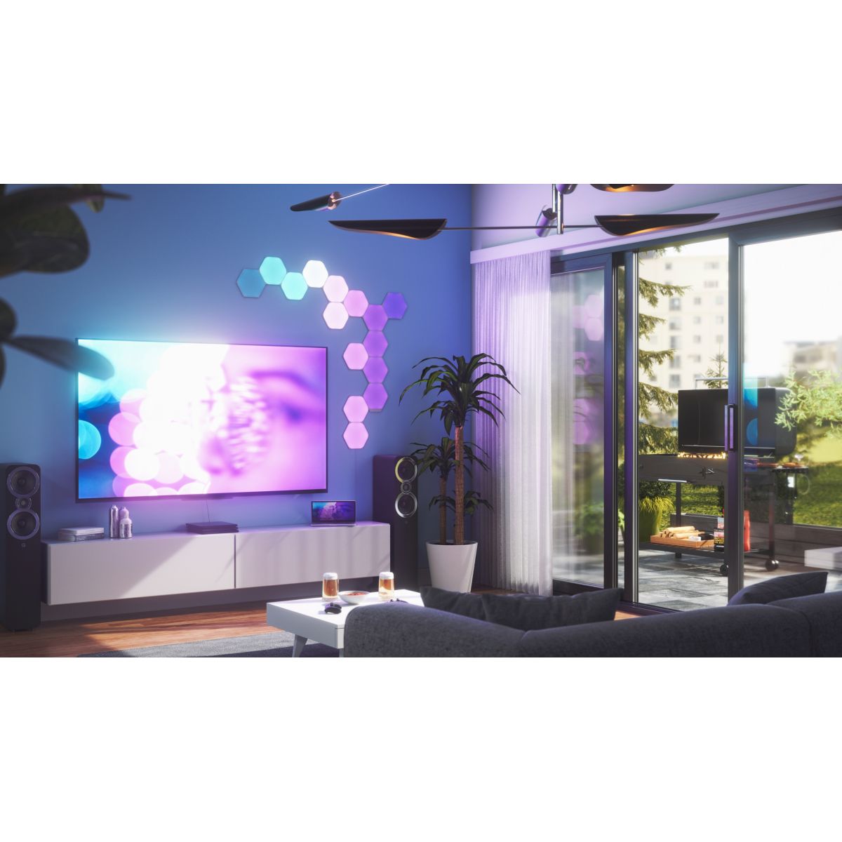 Nanoleaf Hexagons Smarter Kit 15 pannelli - 4