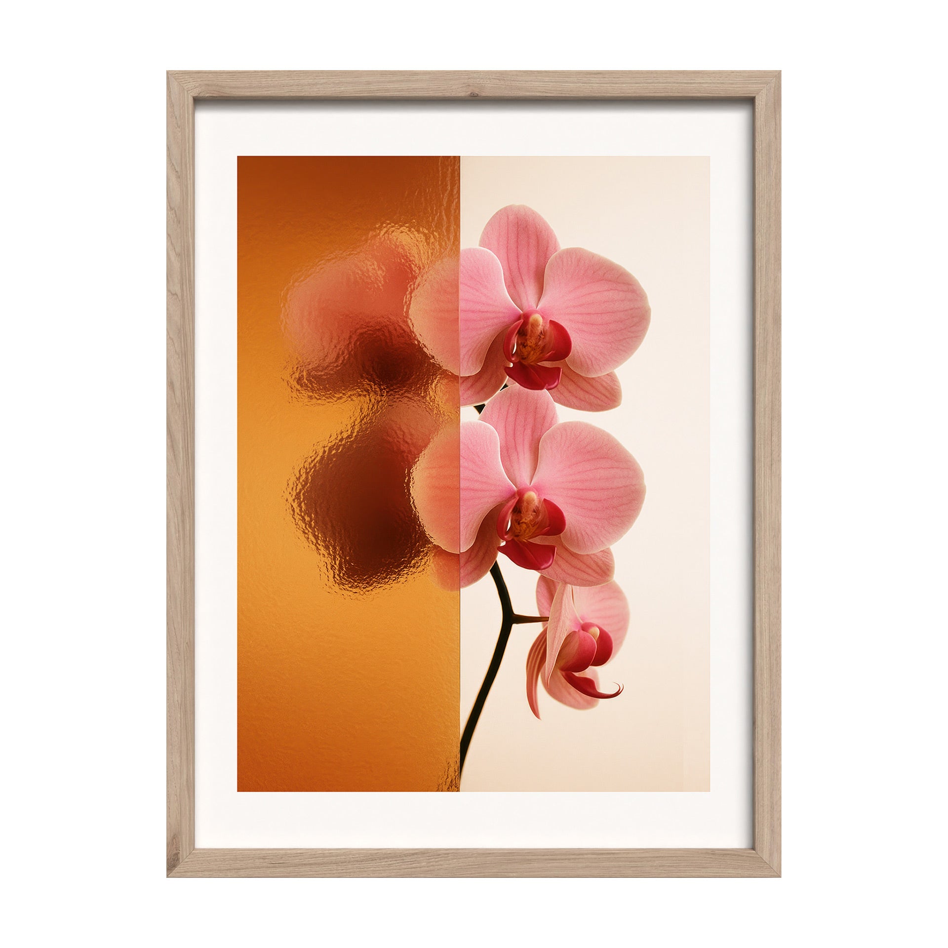 STYLER Tablou decorativ Modernpik Orhidee roz 30 x 40 cm, decor modern de perete pentru living, dormitor și birou