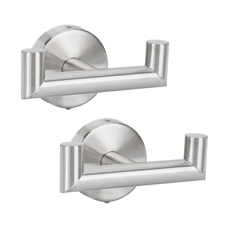 Patere Murale, 2 szt. Wieszak na ręczniki do łazienki, Wieszak ścienny, Haczyk ścienny do przykręcania, Haczyk na ręczniki ze stali nierdzewnej