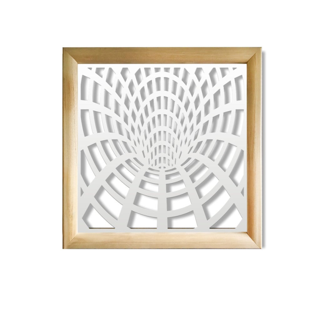 Black hole - módulos decorativos cuadrados de madera y pvc - medida 98x98 cm - espesor 64mm - color interior blanco