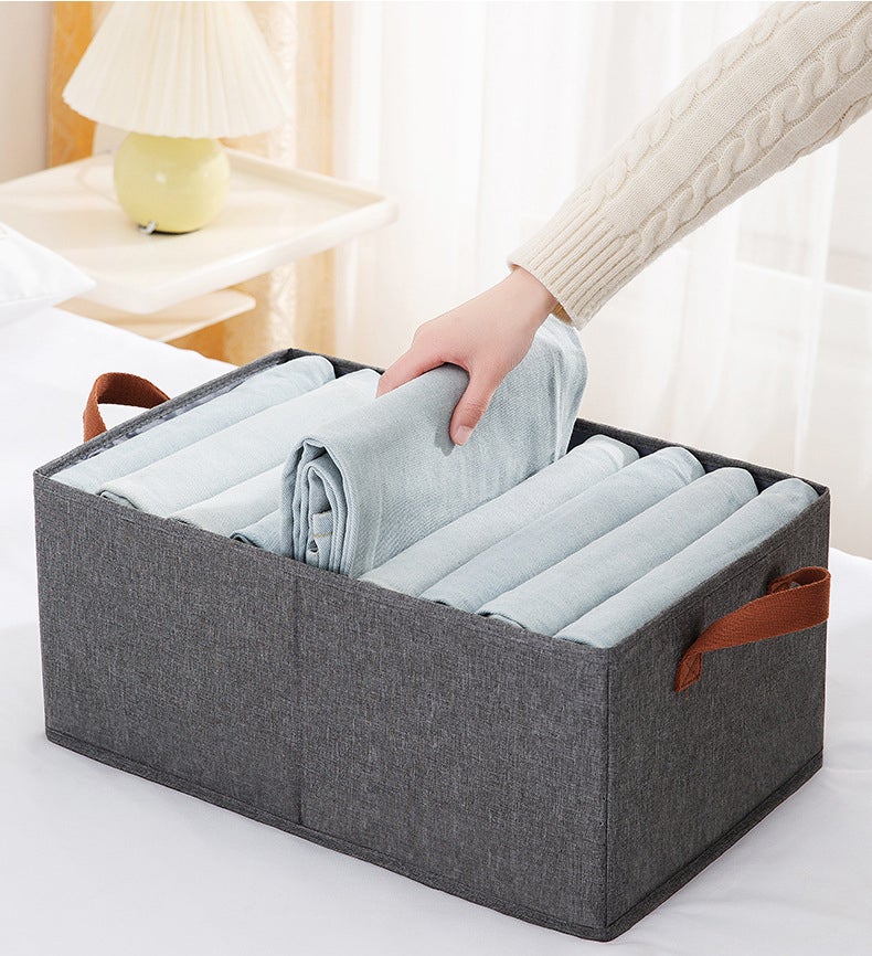 Bacs de rangement pour vêtements, conteneurs pliables en polyester, boîtes de rangement pour organiser les étagères de la chambre - 3