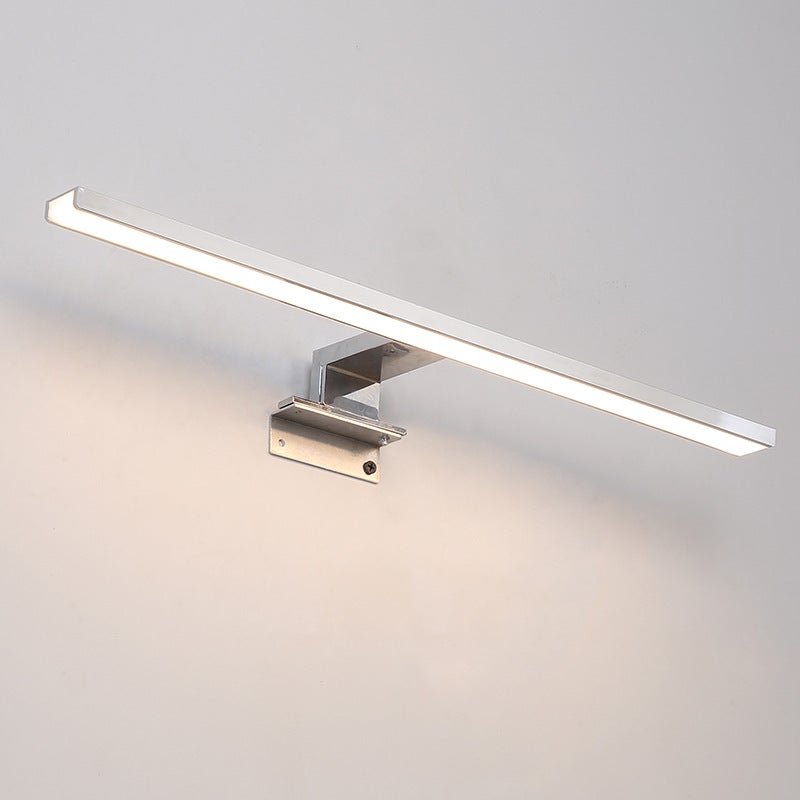 Lampa LED do lustra łazienkowego, 40 cm, 7 W, 820 lm, 230 V, chłodna biel 6000 K, wąska lampa do lustra łazienkowego, z klipsem, do lustra