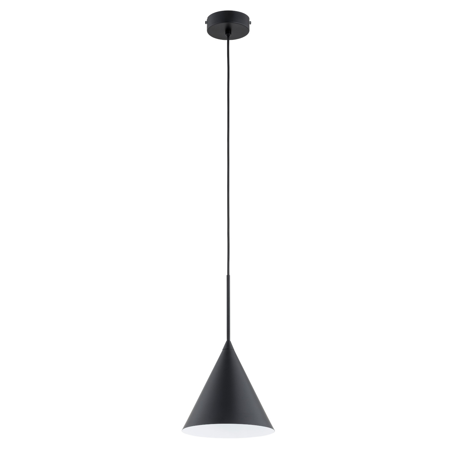 Lampa wisząca Fabo czarna 1xE27x15W minimalistyczna wym: 90 x 20,5 x 20,5 cm metal Alfa
