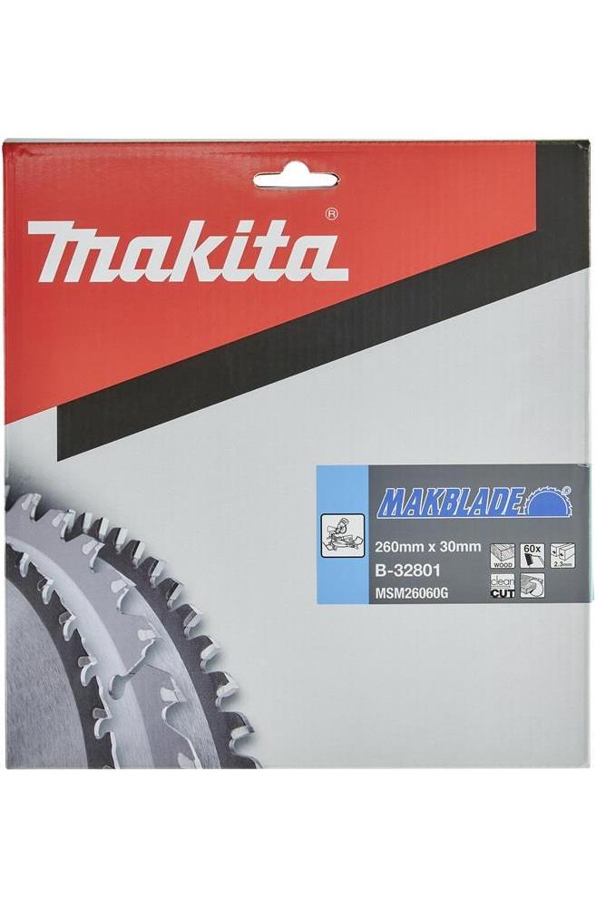 Lame de scie MAKITA B-32801 MakBlade 260 mm x 30 mm 60 dents - 4