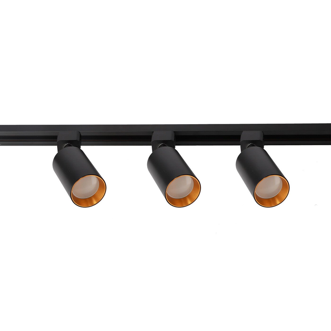 Kompletny zestaw szynoprzewodu z reflektorami, czarny (1,90m szyny + 3szt. reflektorów) system szynowy NALGA Tc EDO