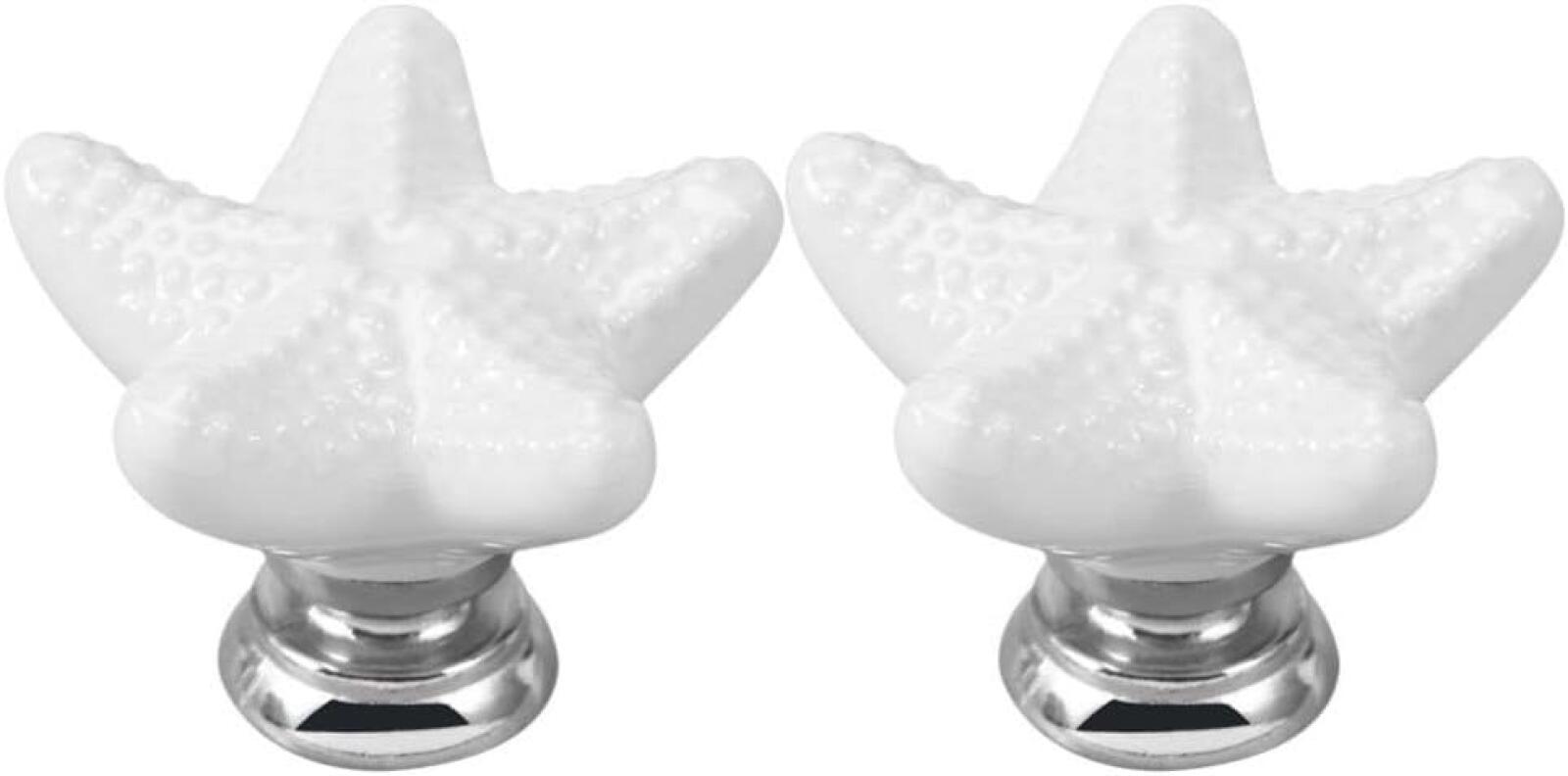 Ceramiczne uchwyty do szuflad w kształcie rozgwiazdy, wyjątkowe uchwyty do szuflad, uchwyty do szafek, gałki śrubowe, dekoracja wnętrz