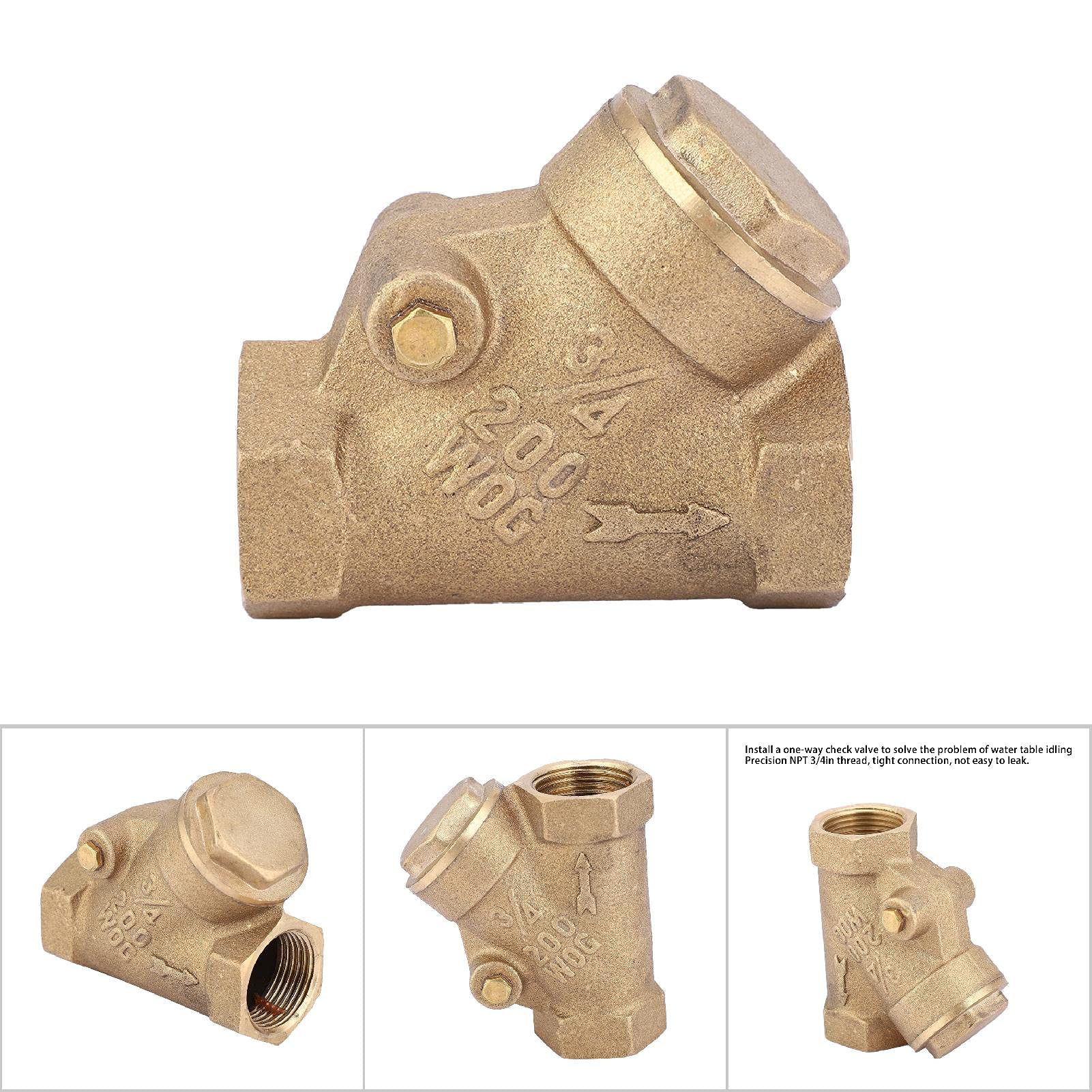 Clapet anti-retour en laiton à filetage NPT 3/4 po Clapet anti-retour unidirectionnel de type Y 1,6 Mpa pour eau et gaz - 9