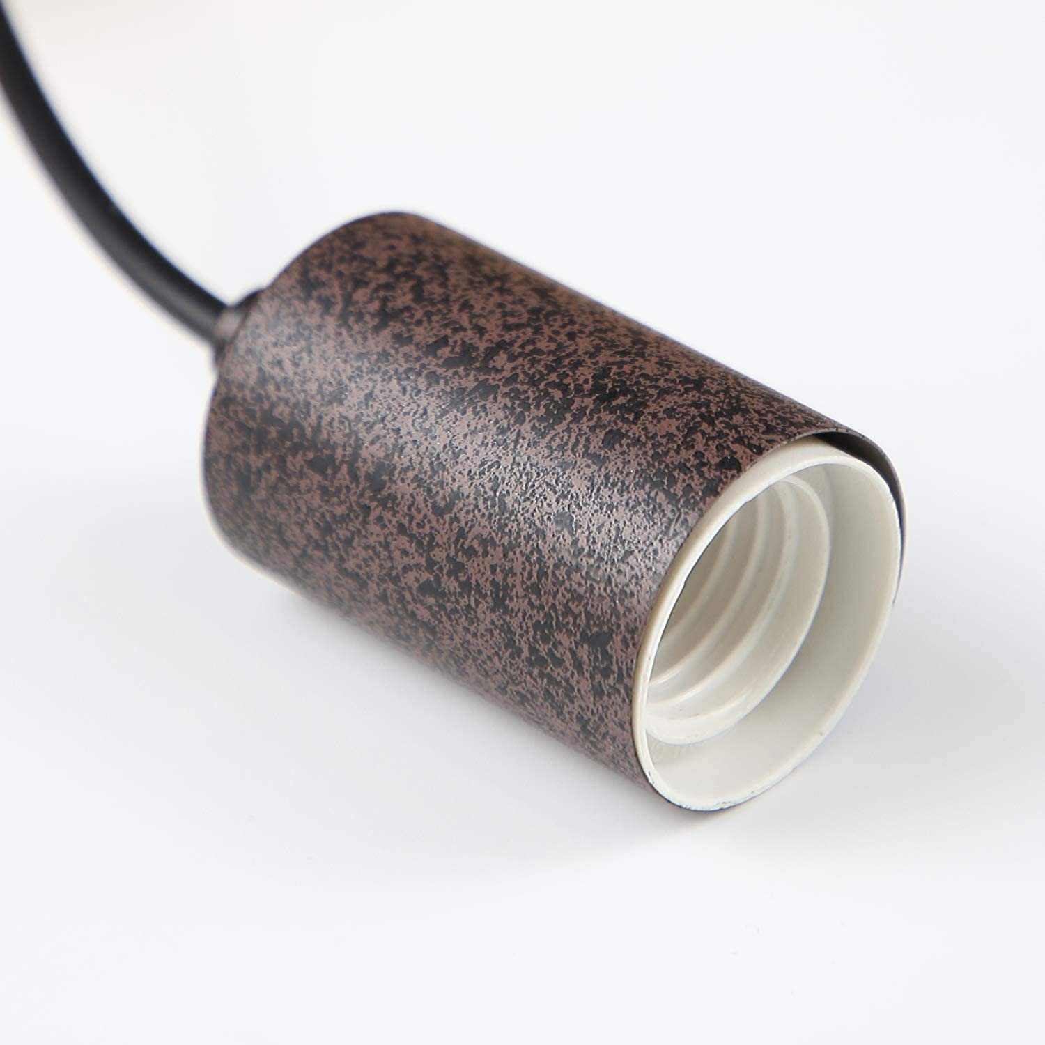 NETTLIFE Lampa wisząca 4 żarówki E27 średnica 80 cm Retro z drewnianą belką w stylu vintage do jadalni, kuchni, maks. 25 W - 5