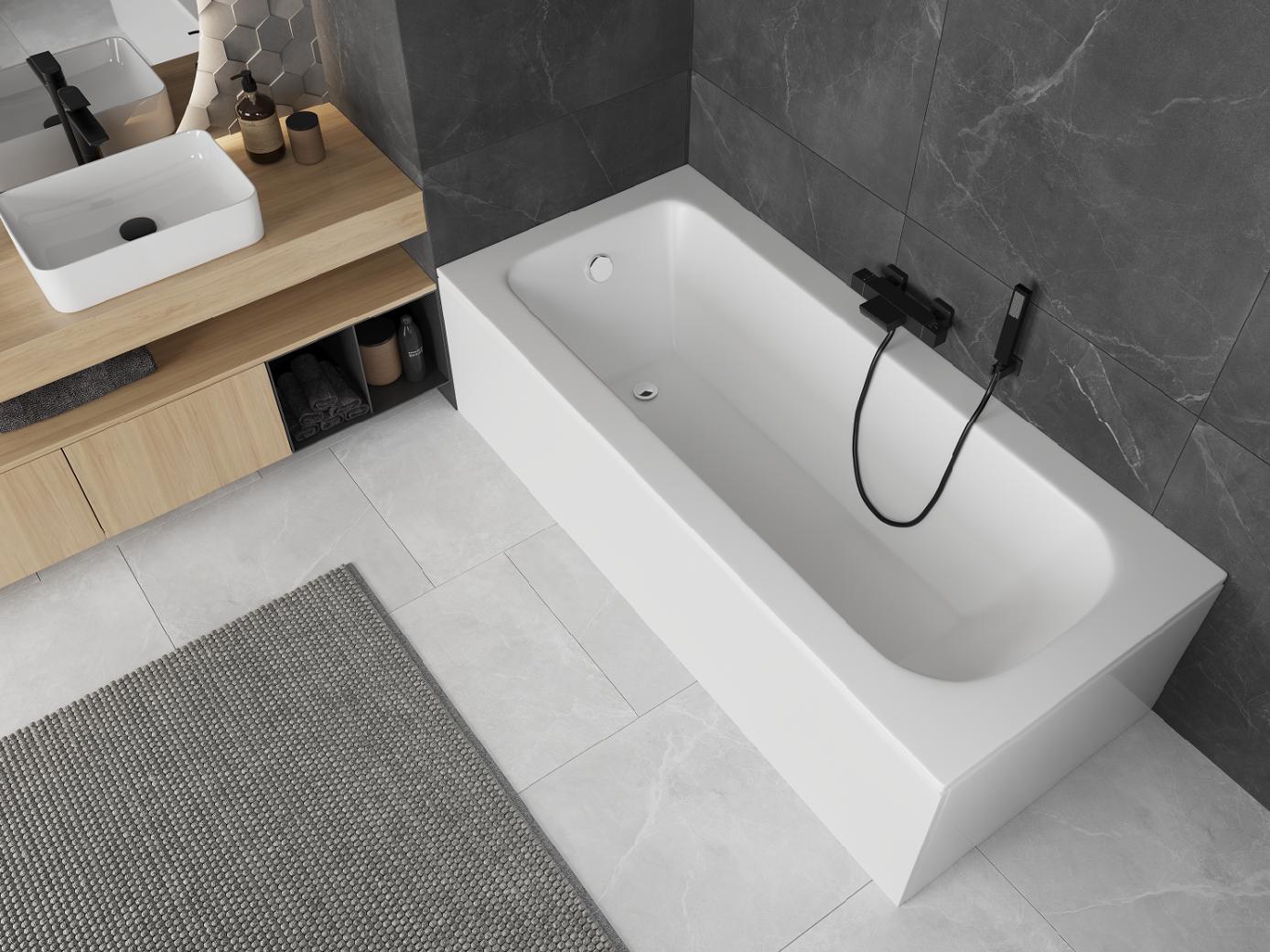 Mexen Vega baignoire rectangulaire 180 x 80 cm avec encadrement, Blanc - 55011808000X - 3