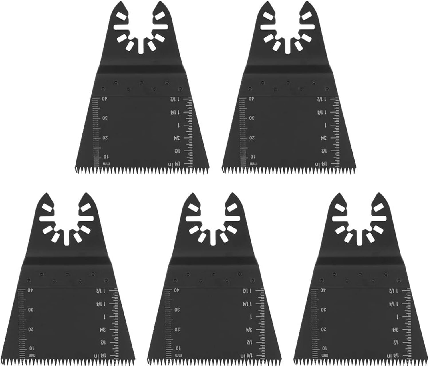Brzeszczoty do pił oscylacyjnych, opakowanie 5 szt., 65 mm, do plastiku, drewna, metalu, uniwersalne, kompatybilne z Fein Multimaster, Dremel, Bosch,