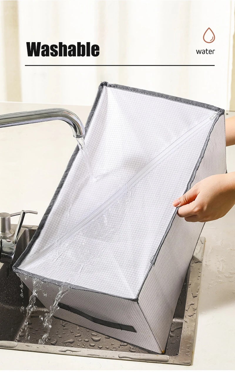 2 boîtes de rangement pliables à 9 grilles pour pantalons épais, organisateurs de placard, rangement pour jeans, sweat-shirts, chemises - 6